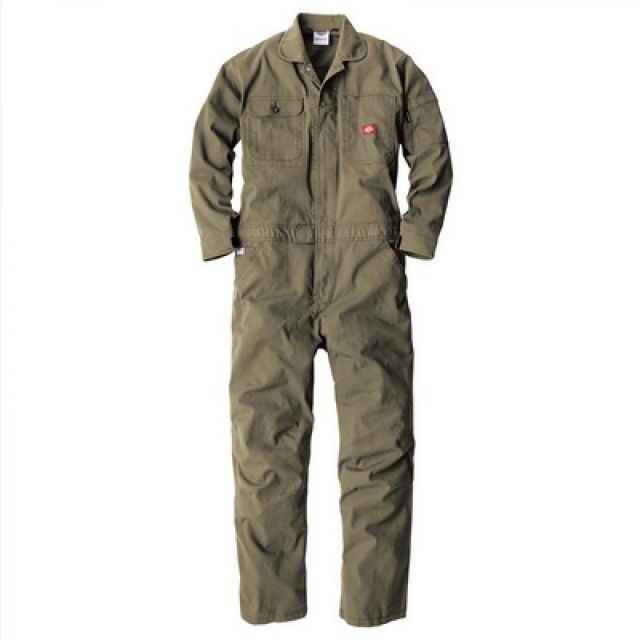 Dickies ディッキーズ ストレッチオックスツナギ オリーブ 3Lサイズ D-736 ワークウェア 作業着 作業服 つなぎ オーバーオール