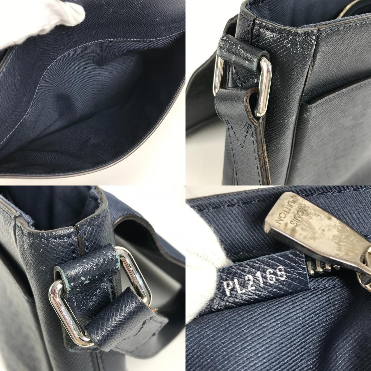 美品✨ルイヴィトン タイガ ロマンMM ショルダーバッグ レザー ネイビー LOUIS VUITTON ルイヴィトン ショルダーバッグ ロマンMM M32624