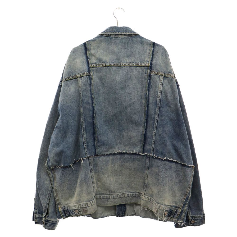 BALENCIAGA (バレンシアガ) 23SS Oversized Cut-up Denim Jacket オーバーサイズド カットアップ  デニムジャケット 再構築 インディゴ 697779 TMW26 - メルカリ