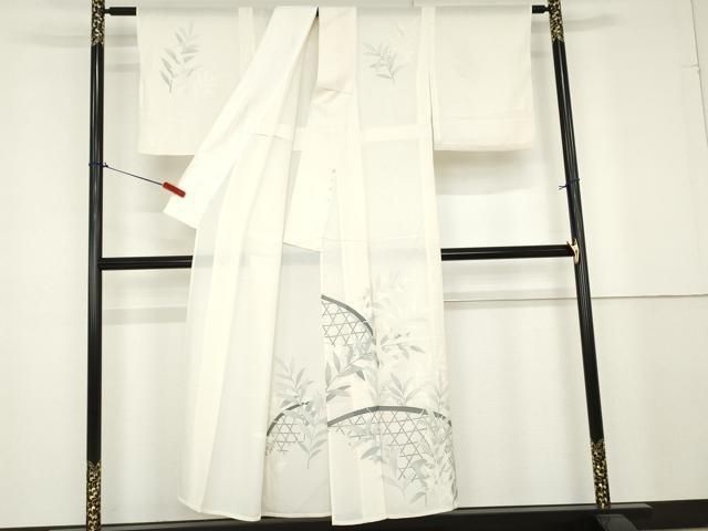 平和屋着物▽小紋 単衣 小花 黒地 洗える着物 DAAT9683az