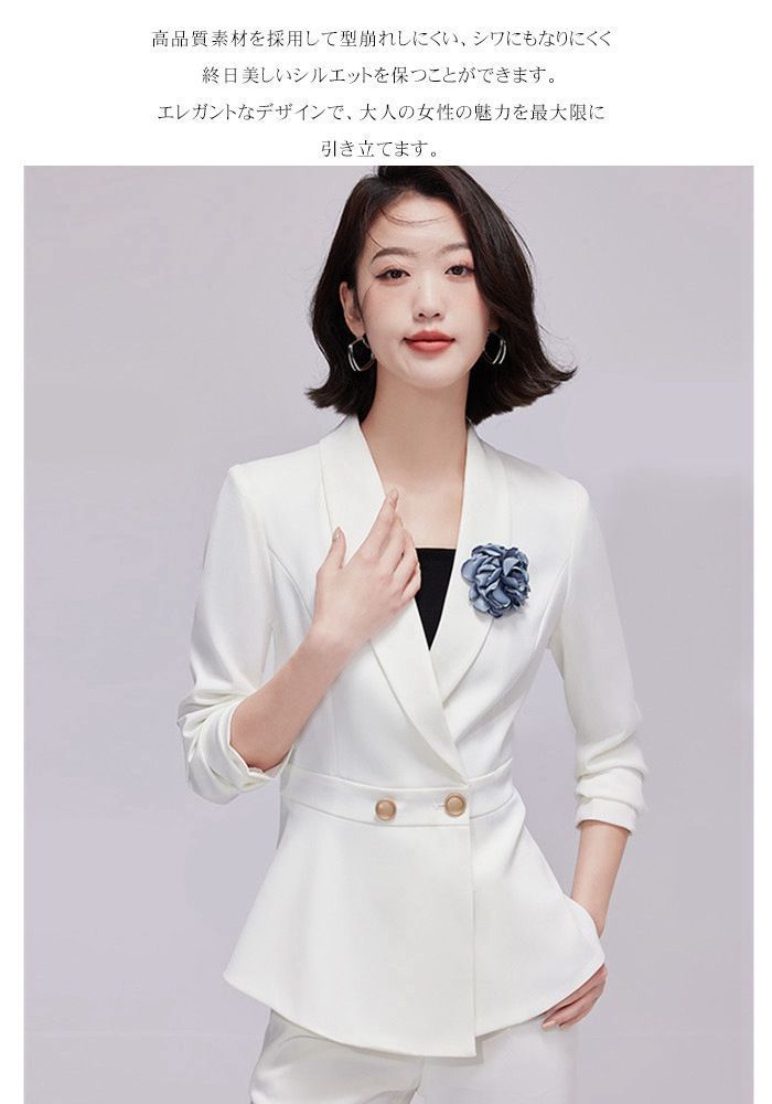 スーツ レディース パンツスーツ スカートスーツ 上下2点セット セットアップ 入学式 スーツ 母 ママスーツ フォーマル 着痩せ おしゃれ シンプル ファッション お出掛け 通勤 入学式 卒業式 面接 jiuge03
