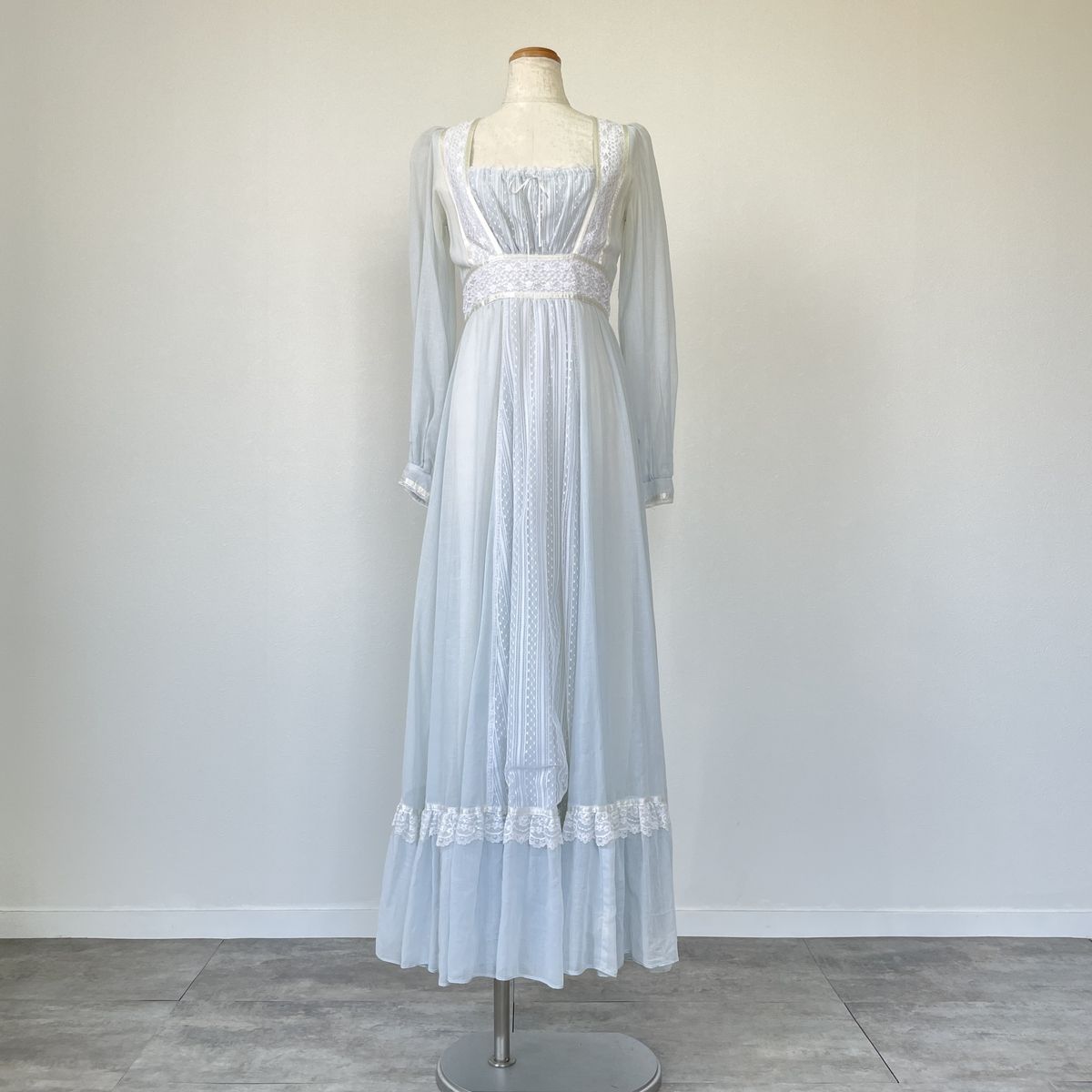 古着 70年代 ガンネサックス GUNNE SAX Jessica 長袖 フ ワンピース レディースS相当 ヴィンテージ|eva001398