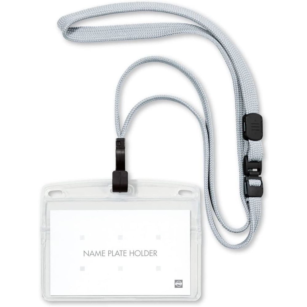 まとめ買い オープン工業 吊り下げ名札 ソフトヨコ名刺 フック式 10枚 クールグレー NL-22-CGY ×3セット