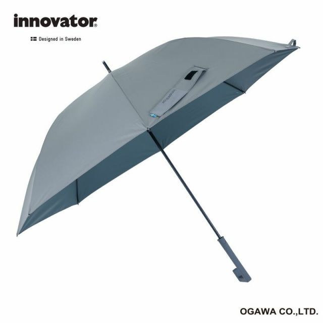 innovator イノベーター 晴雨兼用 長傘 スチールグレー 65cm 雨傘 日傘 ジャンプ UVカット 遮光率99% 以上 遮熱効果 はっ水 大きい 丈夫