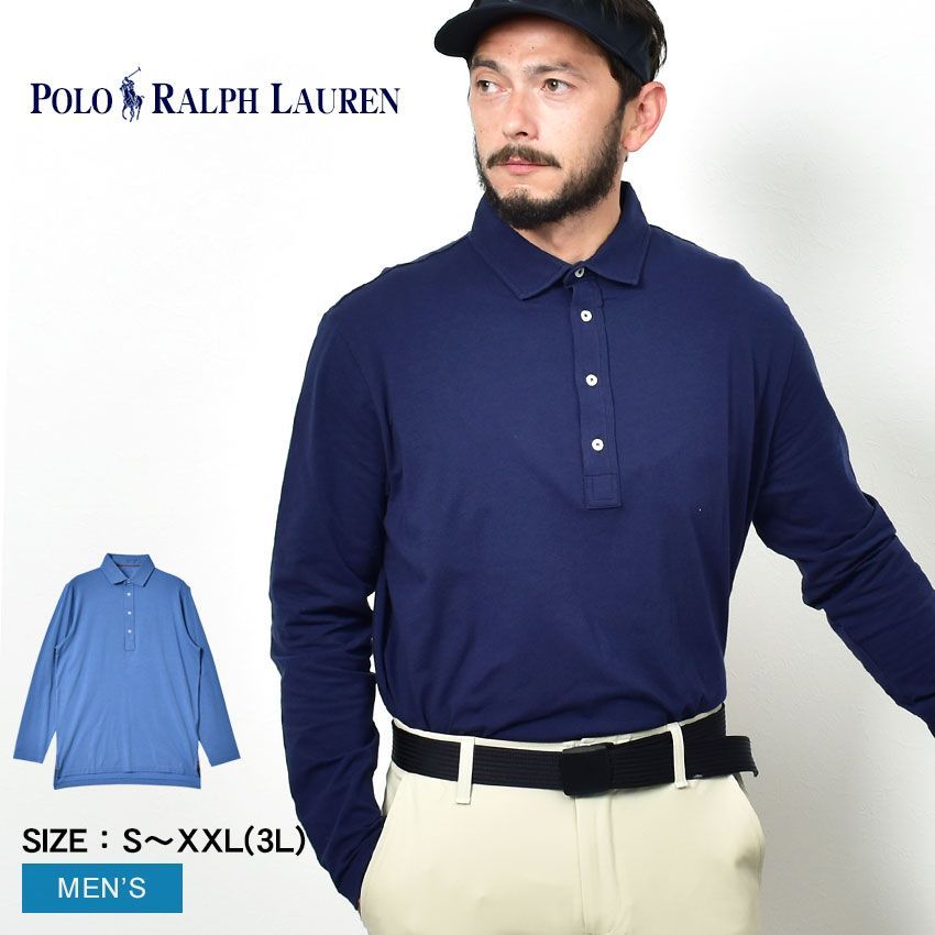 ポロ ラルフローレン ポロシャツ 710880109 メンズ ロングスリーブ ストレッチ ビンテージ ポロ POLO RALPH LAUREN カラー:01.ネイビー 品番：2123-1284