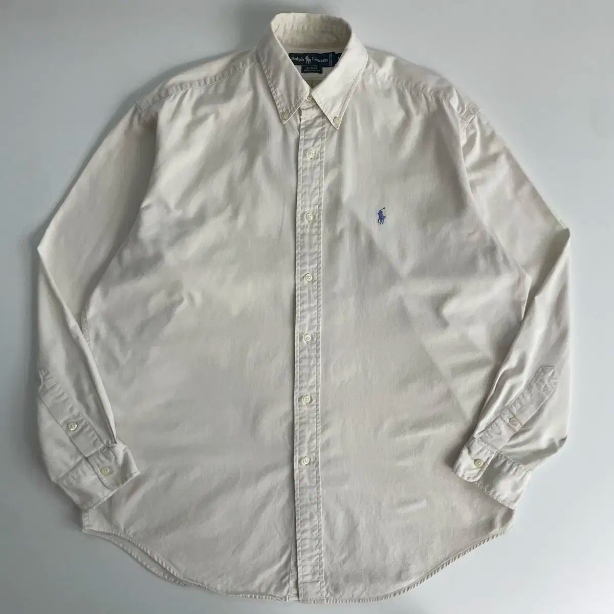 Polo ポロ Ralph Lauren ラルフローレン 90 s 刺繡 クリーム シャツ