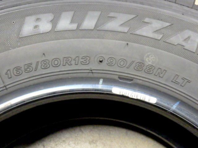 SP613 F◆ ◆ 製造 約8部山◆BS BLIZZAK VL10A◆165 80R13 90 88NLT◆2本