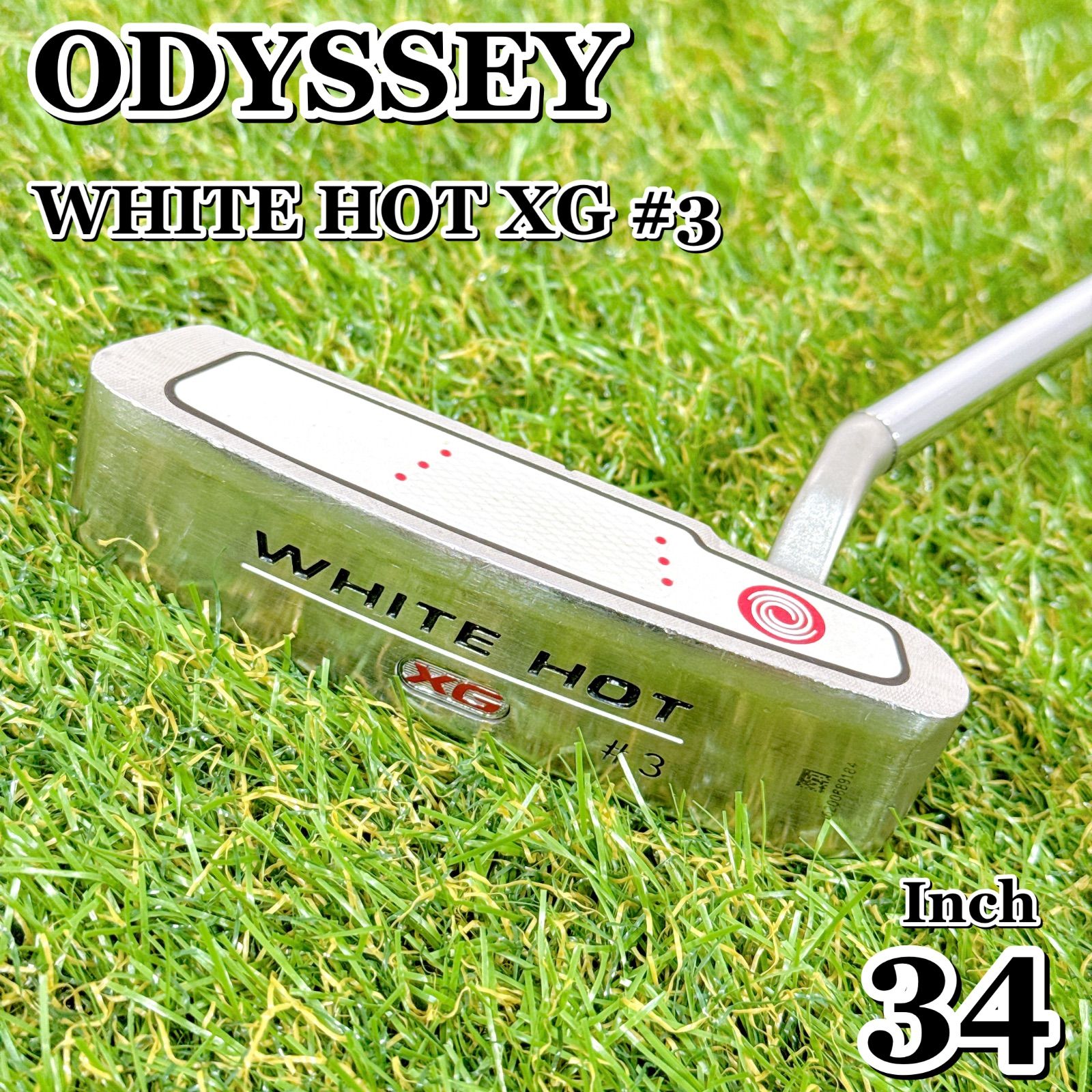ODYSSEY オデッセイ WHITE HOT XG 3 メンズゴルフクラブ パター 34インチ ホワイトホット 男性 右利き スチール ピン型 グリップに交換済み K020