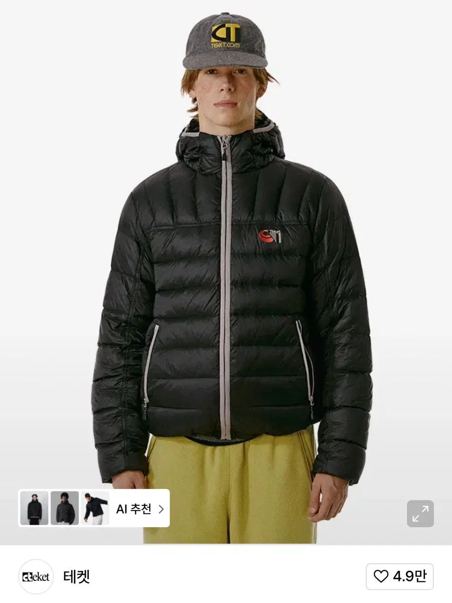 テケット CT 軽量 ダウン ダウン ブラック m