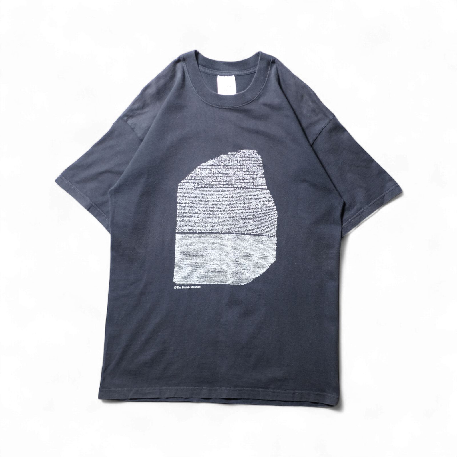 ロゼッタストーン】90s-00s アートTシャツ ©大英博物館 ブラック