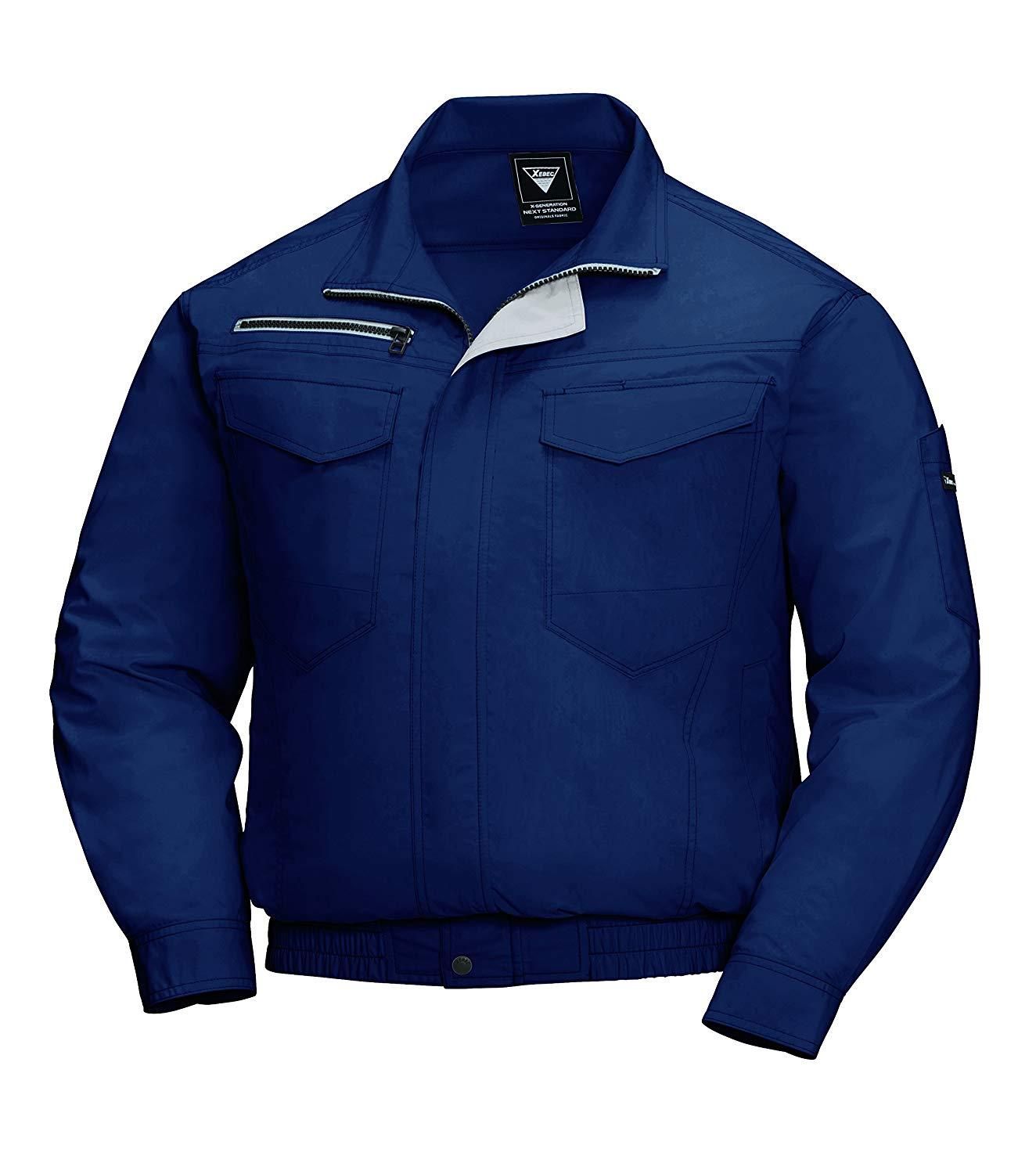 2営業日で発送 XEBEC ジーベック 空調服長袖ブルゾン XE98001 19 ディープネイビー 5L