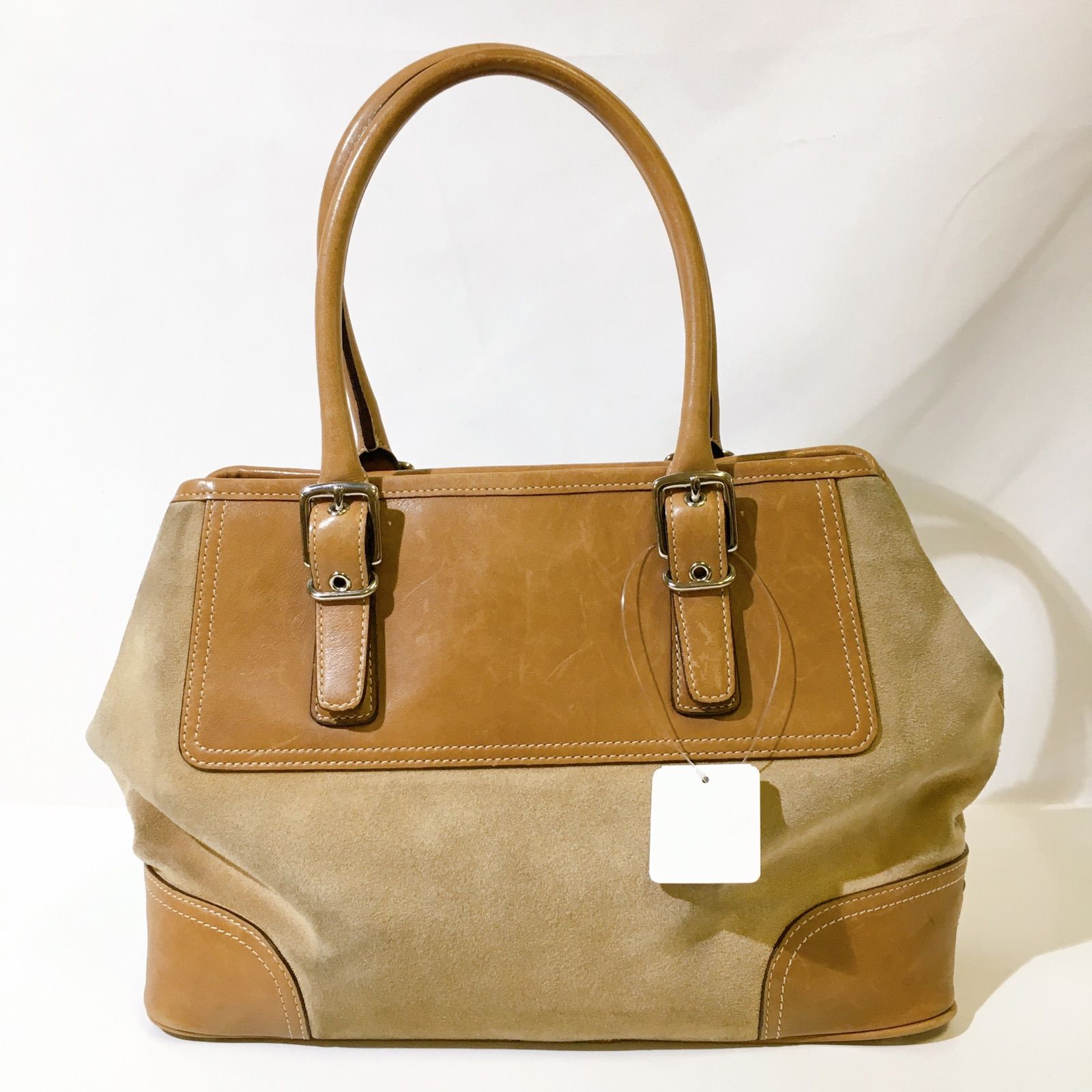 COACH コーチ ハンドバッグ ブラウン スエード レディース