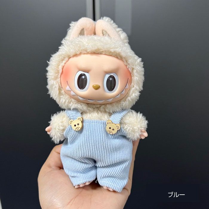 LABUBU デニムオーバーオール付きセット Labubu ブルーモノグラムデニムセット - オーバーオール