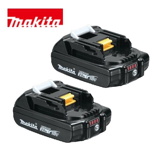 数量 マキタ バッテリー 18V BL1820B 2個セット 2.0Ah USマキタ純正品 リチウムイオン 軽量 コンパクト 残容量表示 電動工具 インパクト ドリル 掃除機 makita
