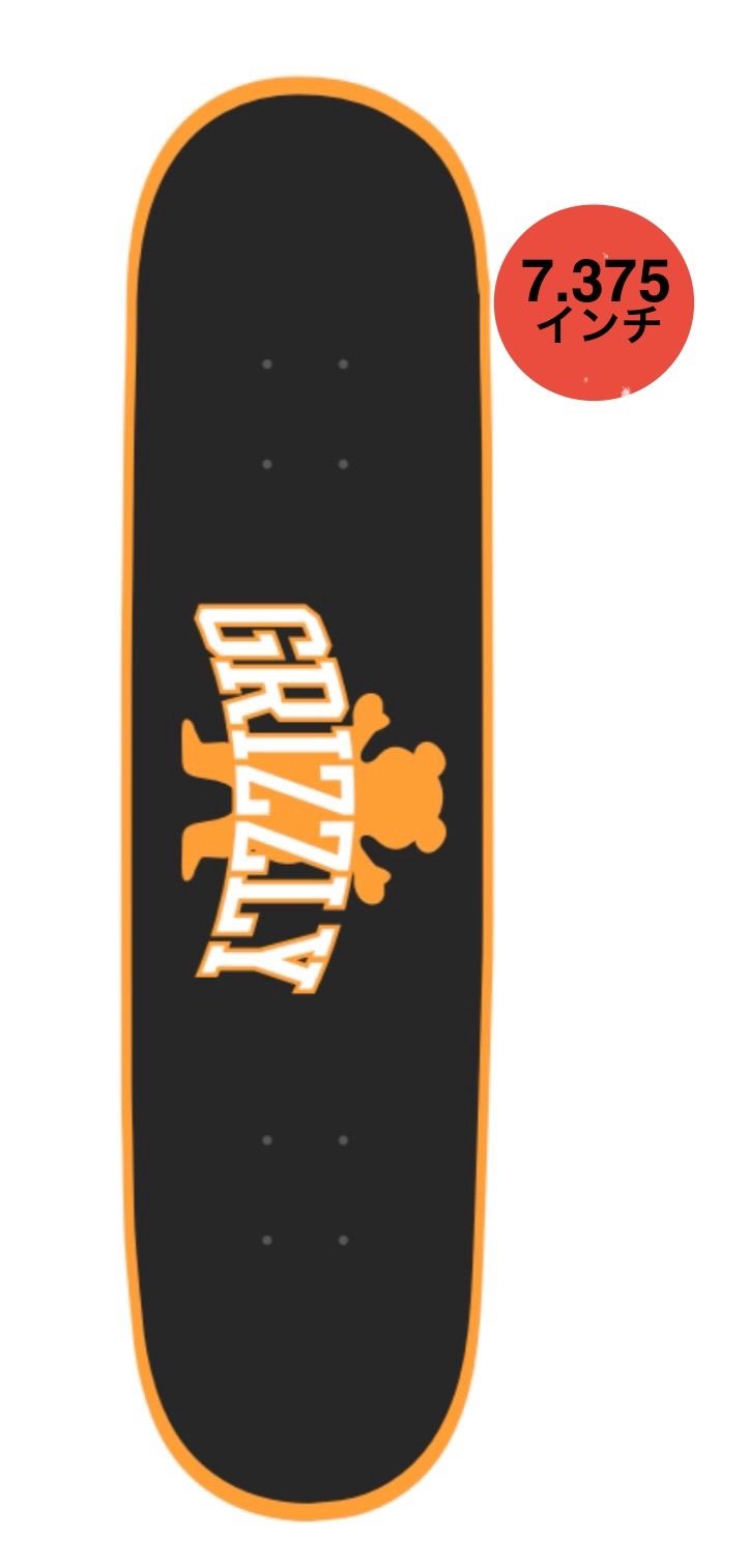 GRIZZLY グリズリー デッキのみ 7.375インチ GRIZZLY グリズリー 7.375インチ スケボー キッズデッキ Grizzly