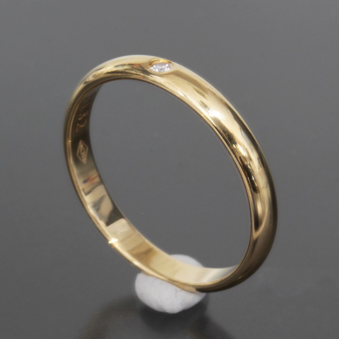 カルティエ Cartier 1895ウエディング 1Pダイヤ リング 9.5号(50)K18YG  