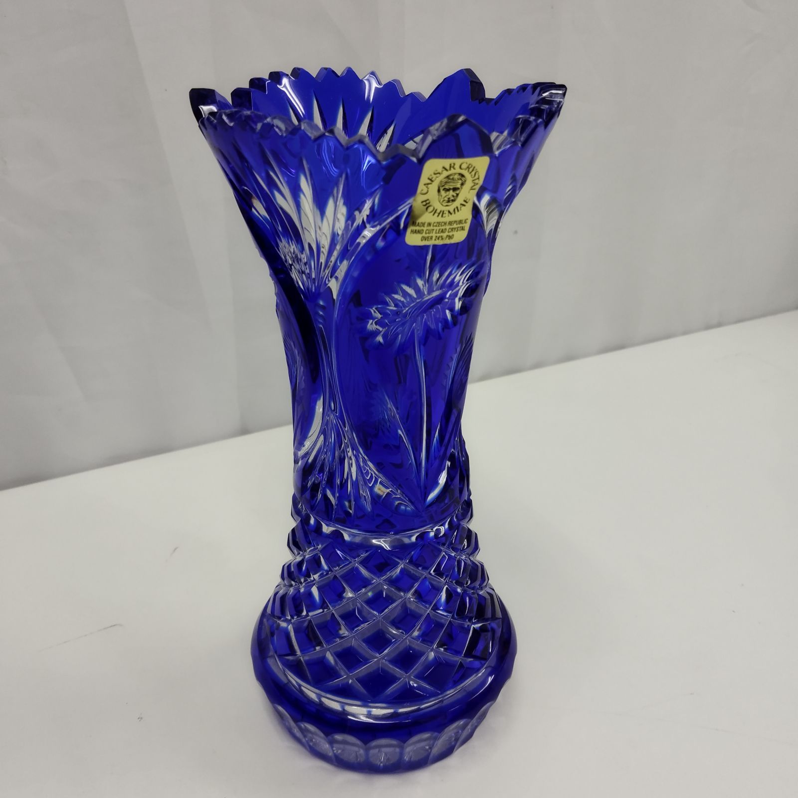 美品　ボヘミア　クリスタル大花瓶　送料込み251030 ボヘミアクリスタル花瓶