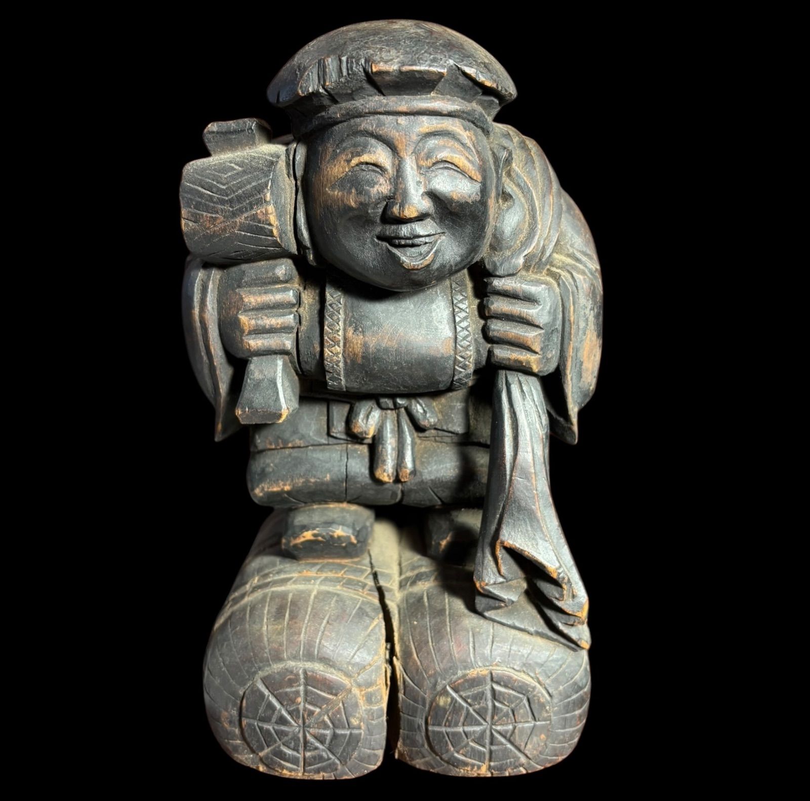 七福神 大黒様 大黒天様 木彫り 仏 置物 縁起物 飾り オブジェ 仏像