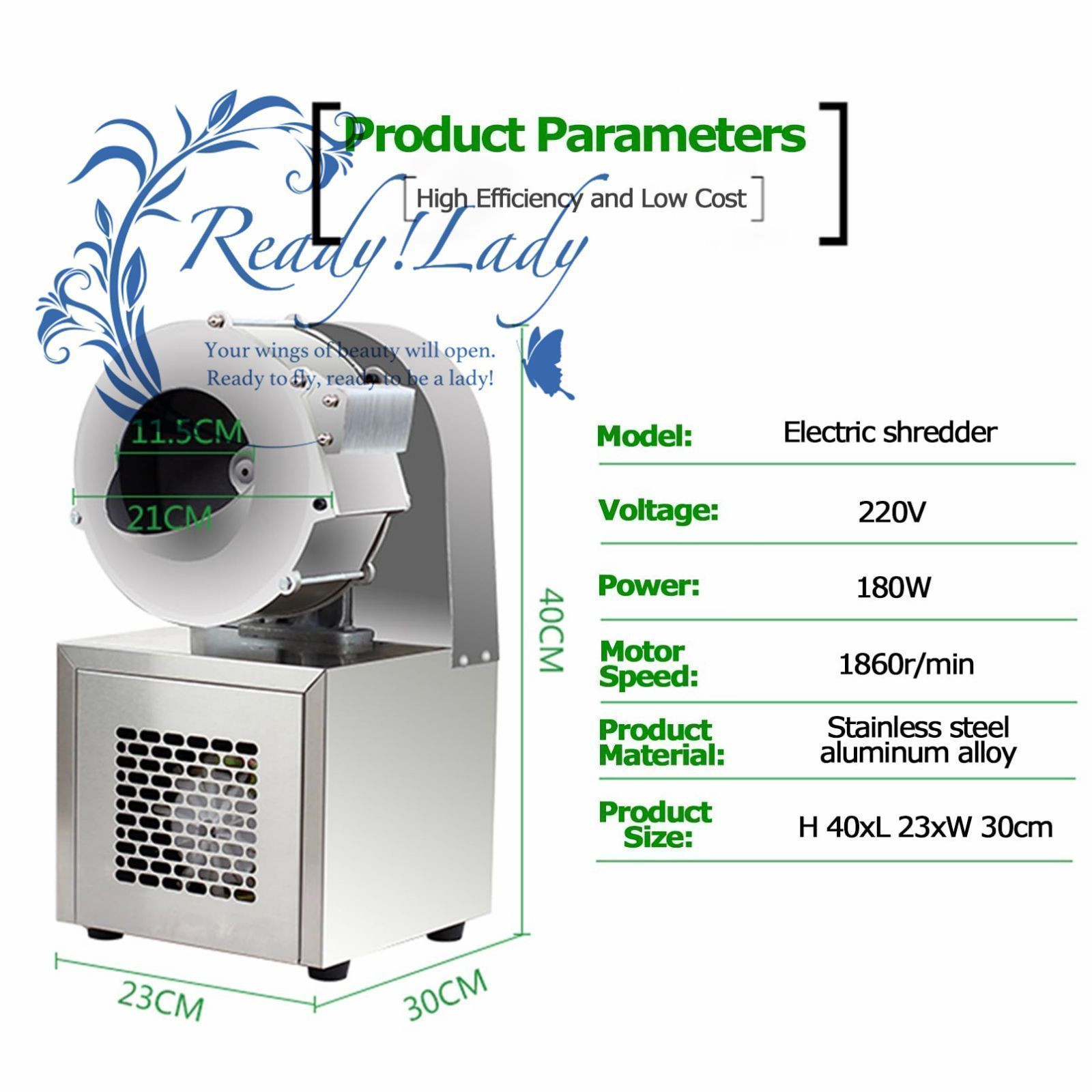 180W電動おろし金スライサー1860r|min多機能食品カッター高速かつ均一キュウリニンジンサツマイモオニオンプロ