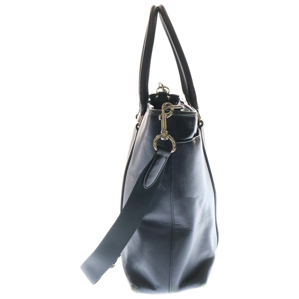 COACH (コーチ) ロゴ型押し 2WAY レザーショルダーバッグ トート