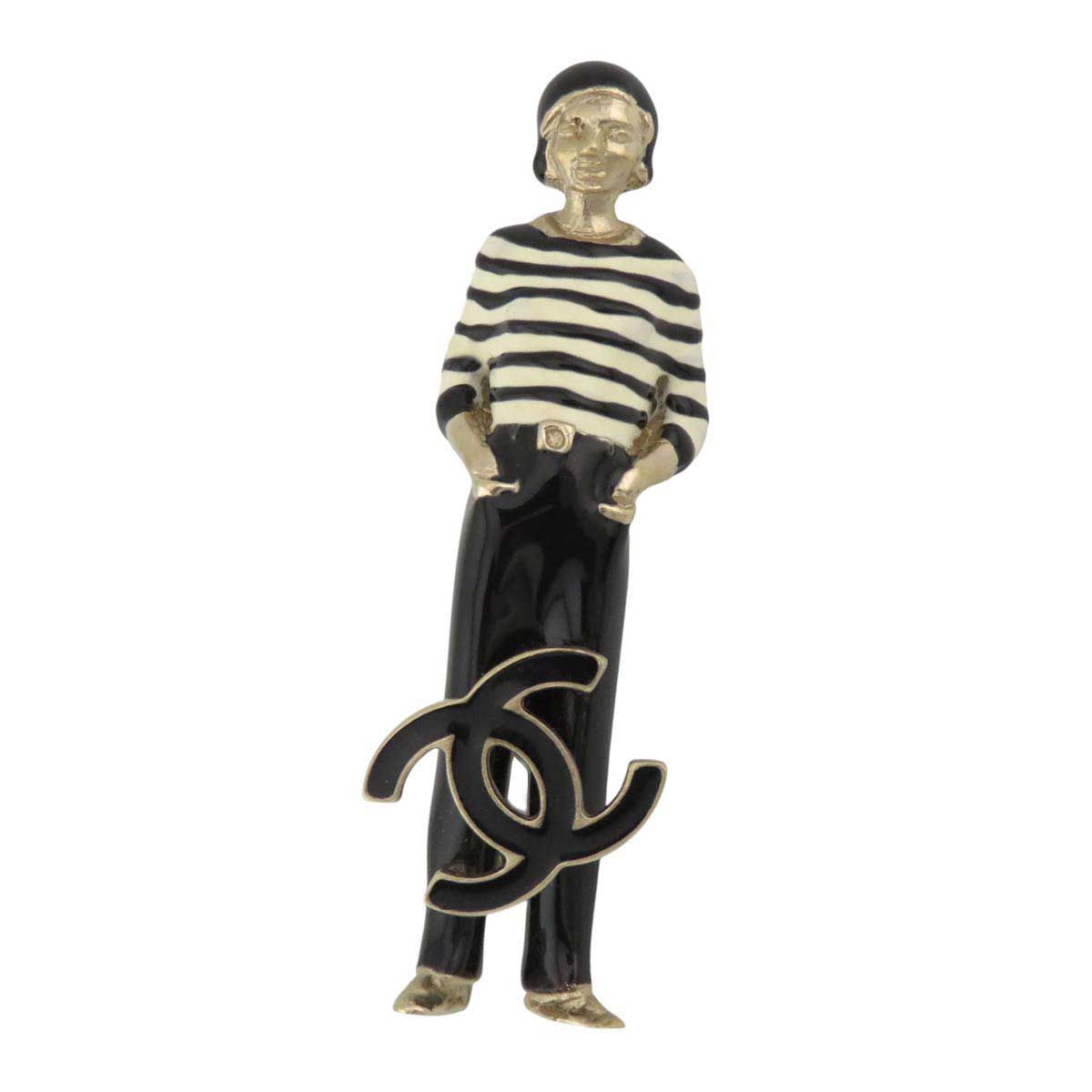 超激レア✨ シャネル　CHANEL ブローチ マドモアゼル ココマーク シャネル ココマーク マドモアゼル ドール ブローチ メタル ユニ