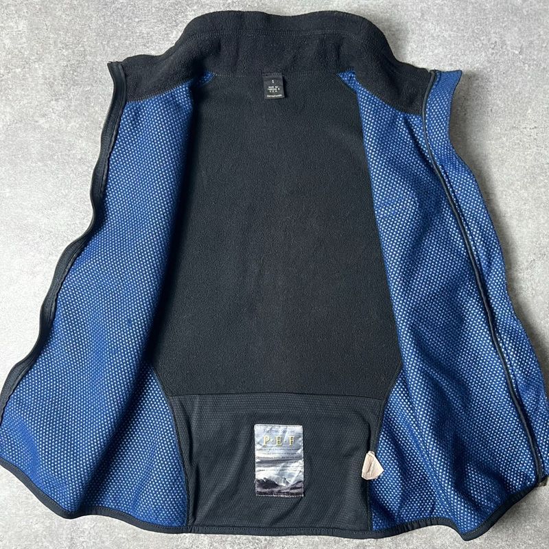 Patagonia フライヤーフリースベスト 90s patagonia USA製 パタゴニア フライヤーフリースベスト 青系 L