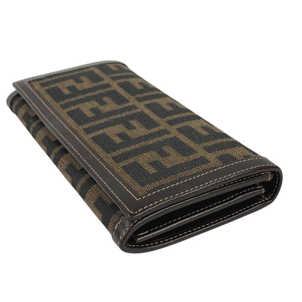 ◆SALE◆　■美品■　フェンディ 長財布 ズッカ ブラウン レザー キャンバス 箱 【267987】◇ FENDI - ◇SALE◇ □新同□ フェンディ 長財布 札入れ ズッカ ブラウン