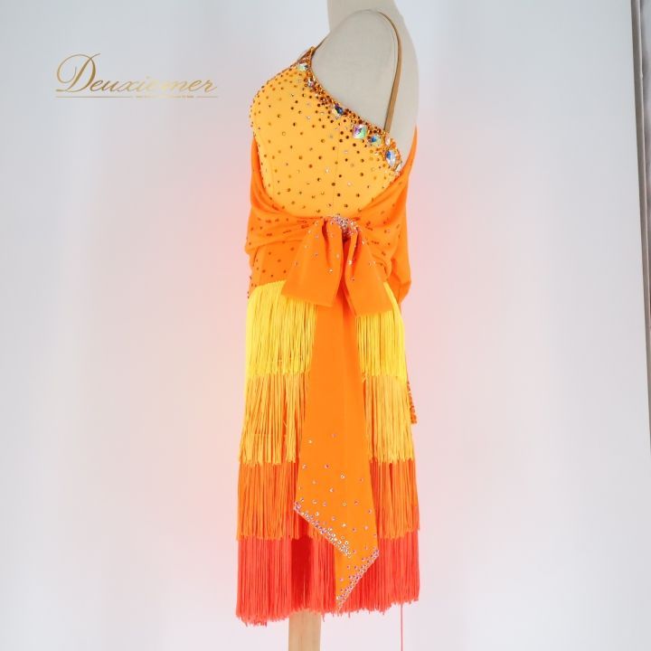 オレンジ系 社交ダンス衣装