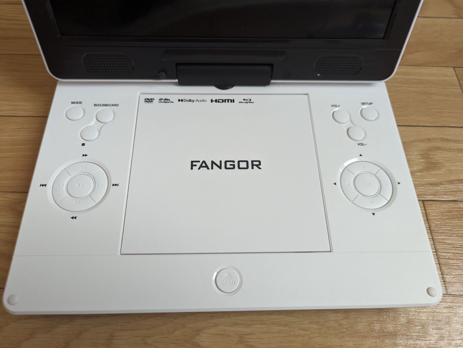 定番 FANGOR ポータブルブルーレイプレーヤー 12型ホワイト❗️ - PC