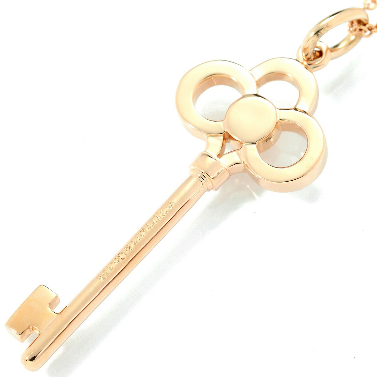 ティファニー クラウンキー ペンダントネックレス ダイヤモンド K18  