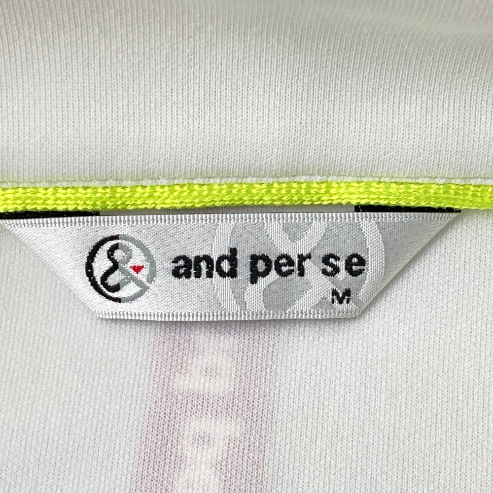サイズ：M AND PER SE アンパスィ ジップジャケット ホワイト系