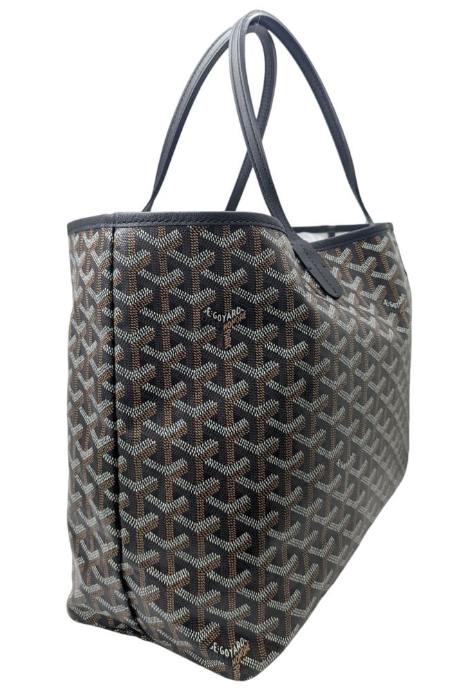 GOYARD ゴヤール サンルイPM トートバッグ 黒×ブラウン×白