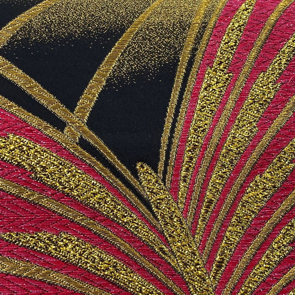 袋帯 美品 秀品 振袖向き 若松 金銀糸 箔 ピンク 六通 正絹