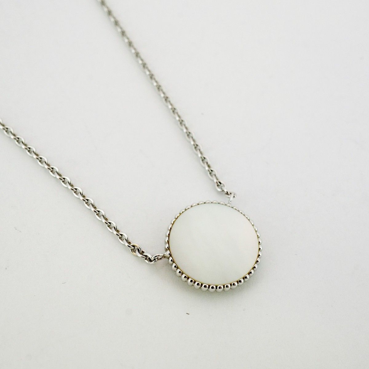 5jib0565 クリスチャンディオール ネックレス ローズデヴァン 1PD K18WG ホワイトゴールド ダイヤモンド シェル レディース