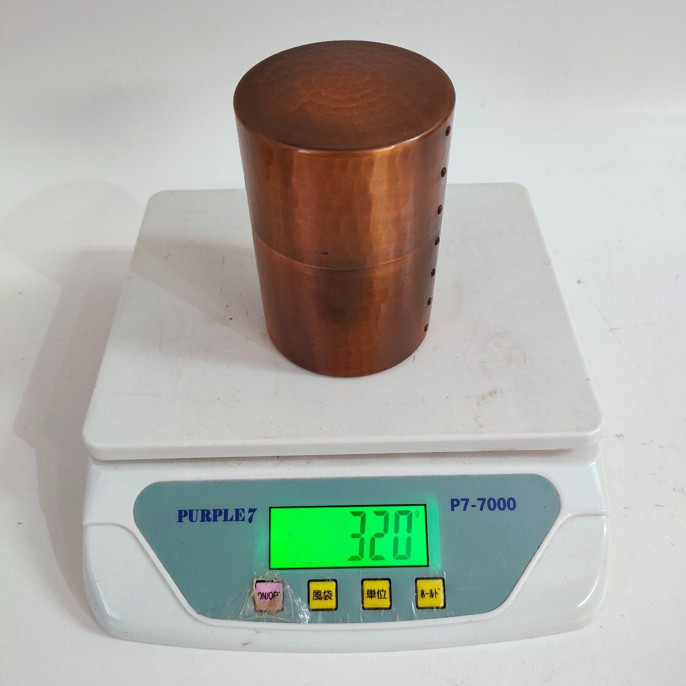 純銅製　茶器　開新堂　【美品】 開新堂 純銅製 茶筒 金属工芸 茶入れ 茶器 - メルカリ