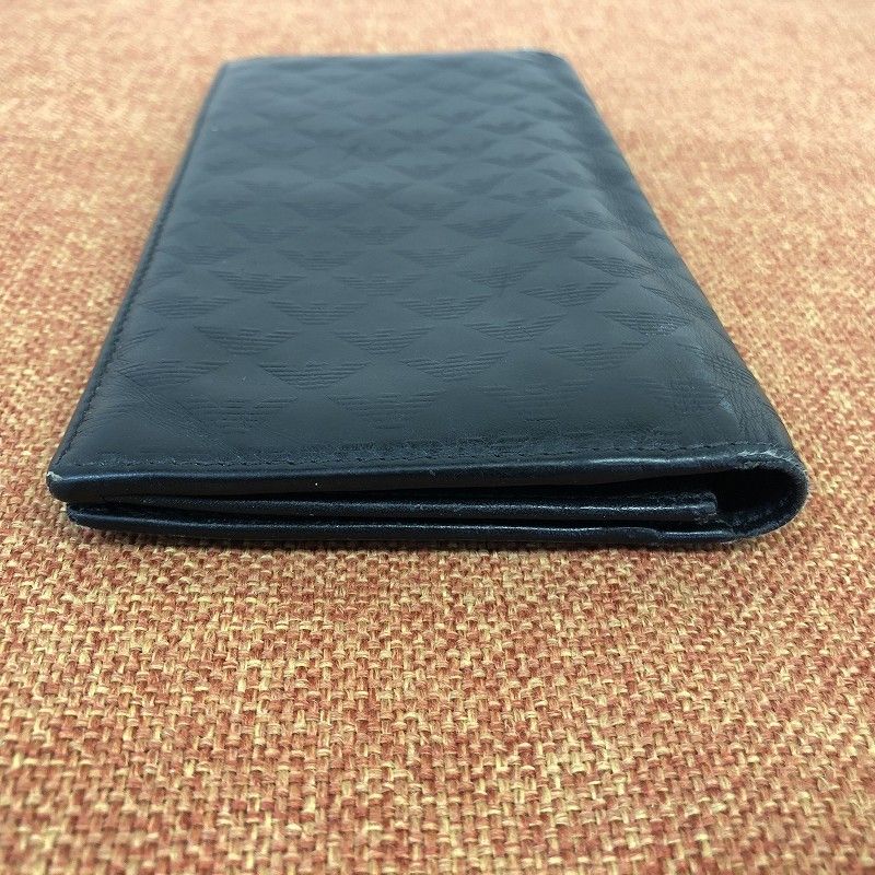 値下げ】EMPORIO ARMANI エンポリオ アルマーニ ブラックレザー 長財布