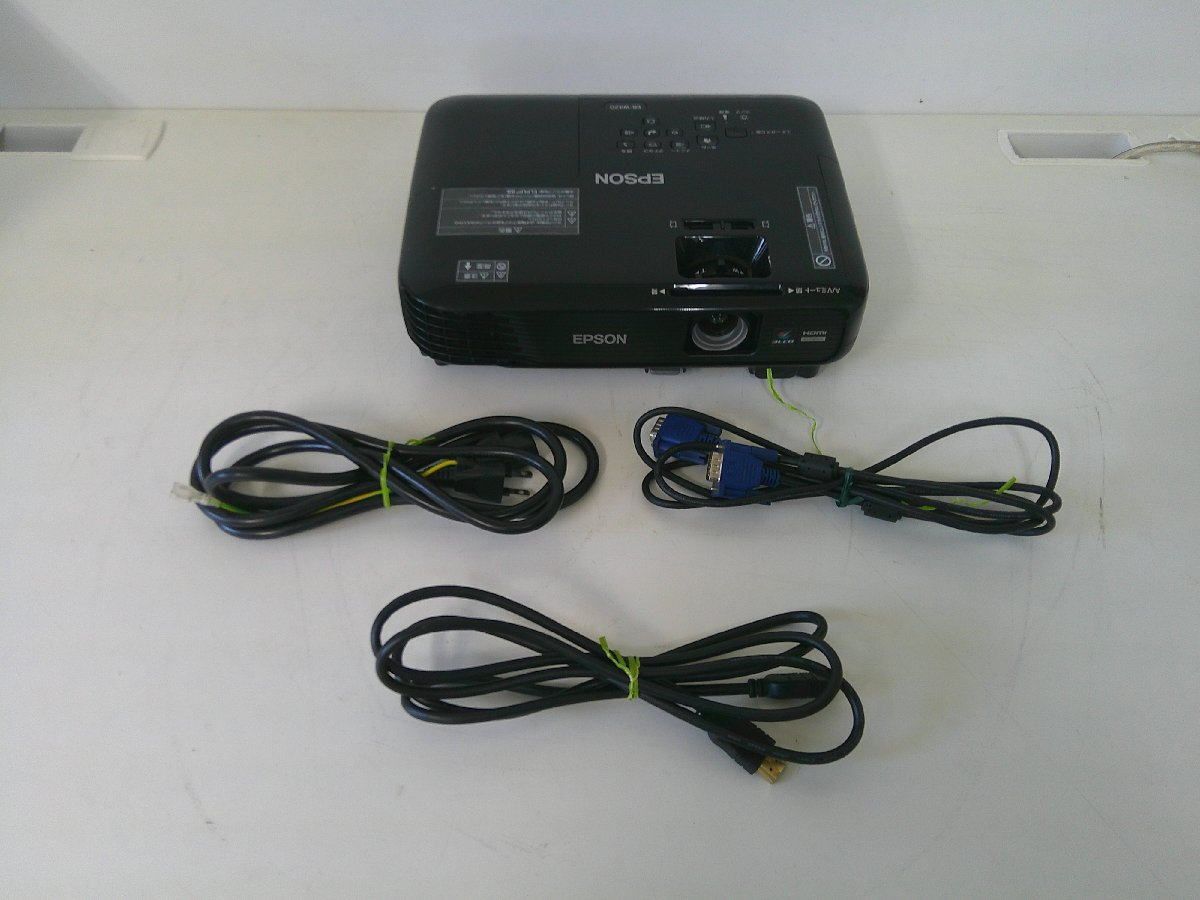 EPSON エプソン◎プロジェクター◎3000lm◎EB-W420◎プロジェクター時間 0H◎D-sub HDMIコード リモコン付き K4599