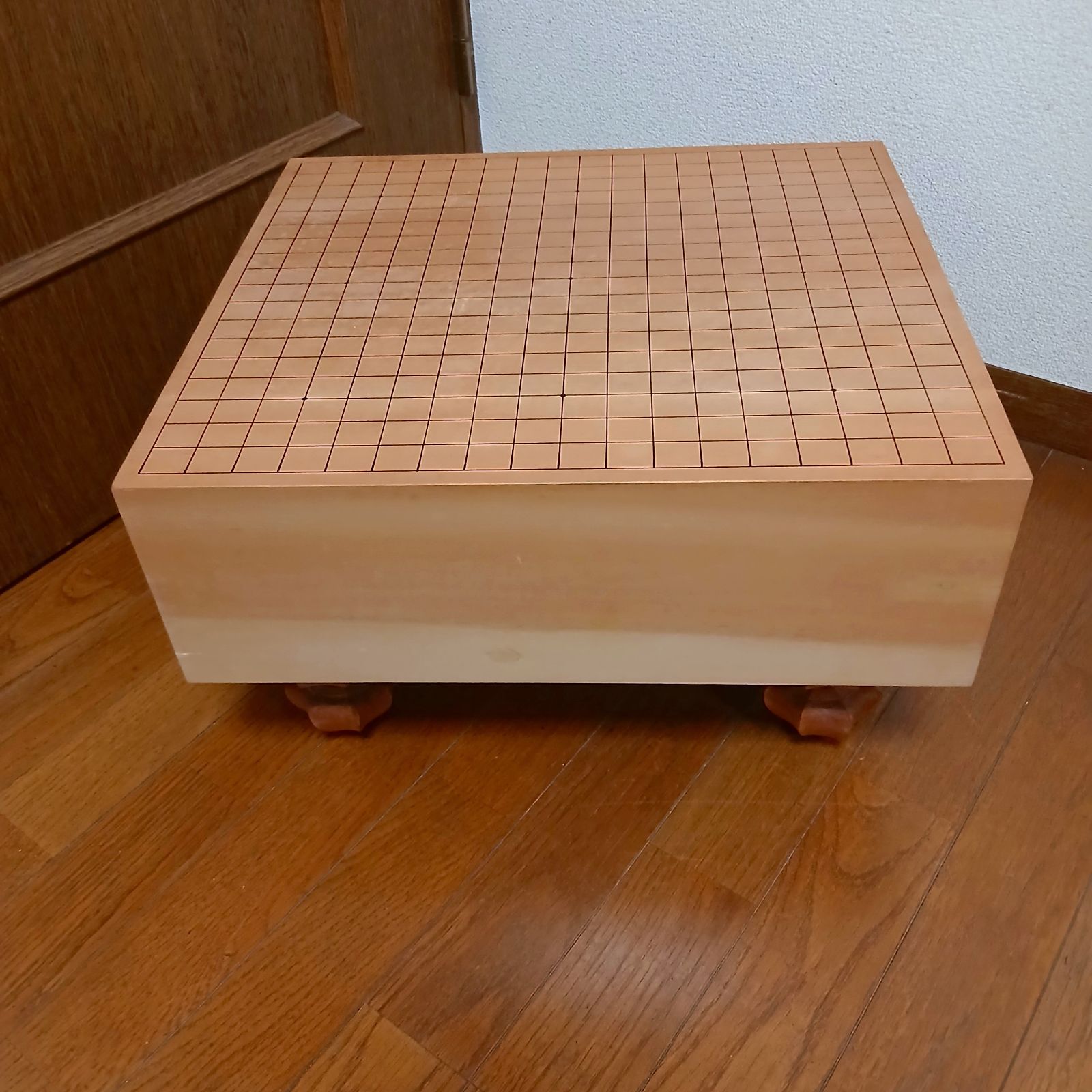 高級囲碁セット 碁盤 碁石 お手入れセット 未使用品 天然木 高級】碁盤