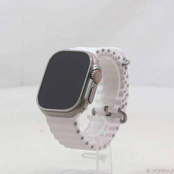 〔 品〕 Apple Watch Ultra GPS Cellular 49mm チタニウムケース ホワイトオーシャンバンド 352