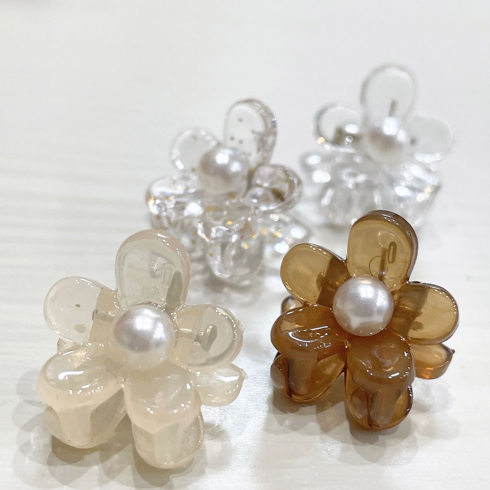 【再入荷】前髪 ミニヘアクリップ フラワー 韓国 アクセサリー