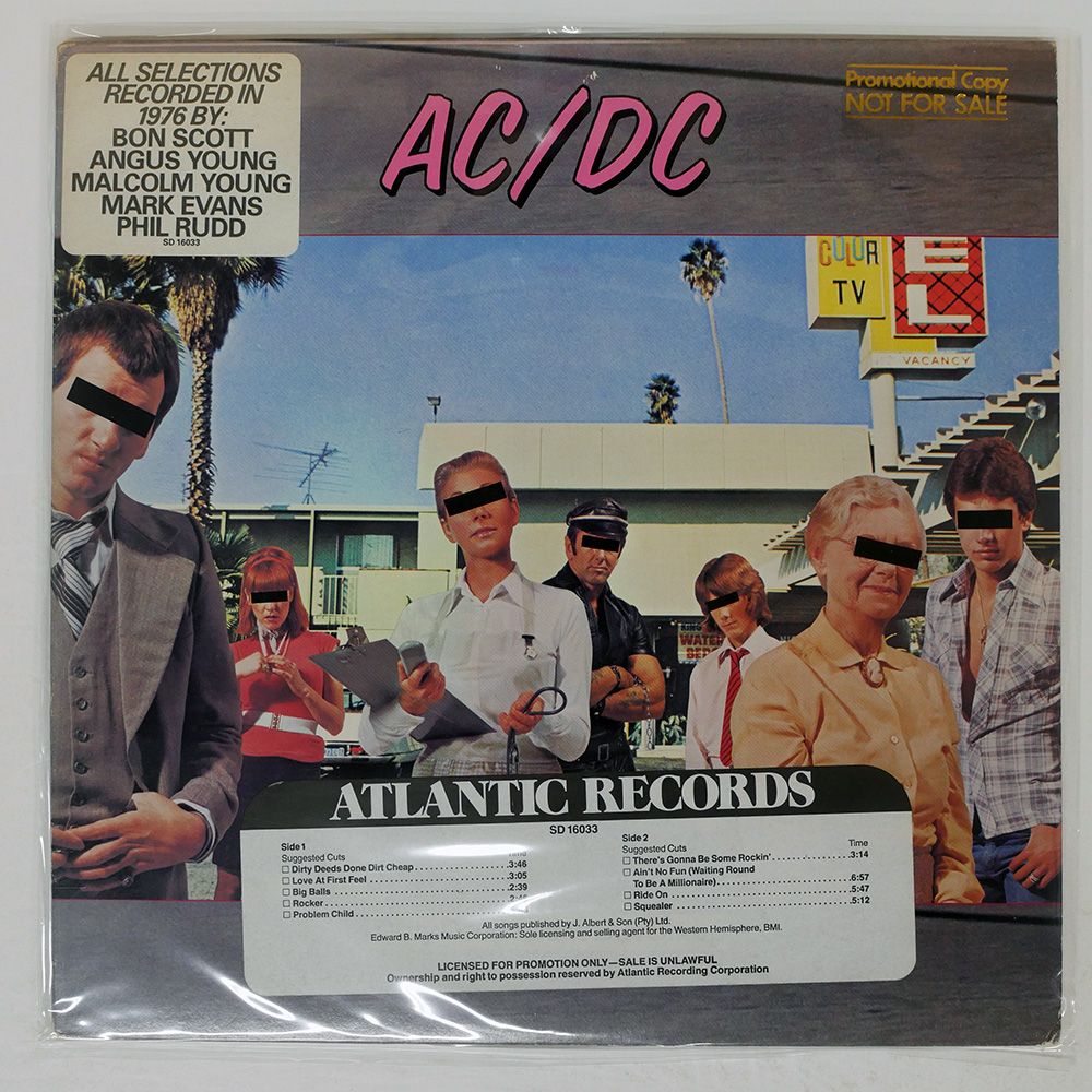 US盤 AC|DC|DIRTY DEEDS DONE DIR|ATLANTIC SD16033 LP