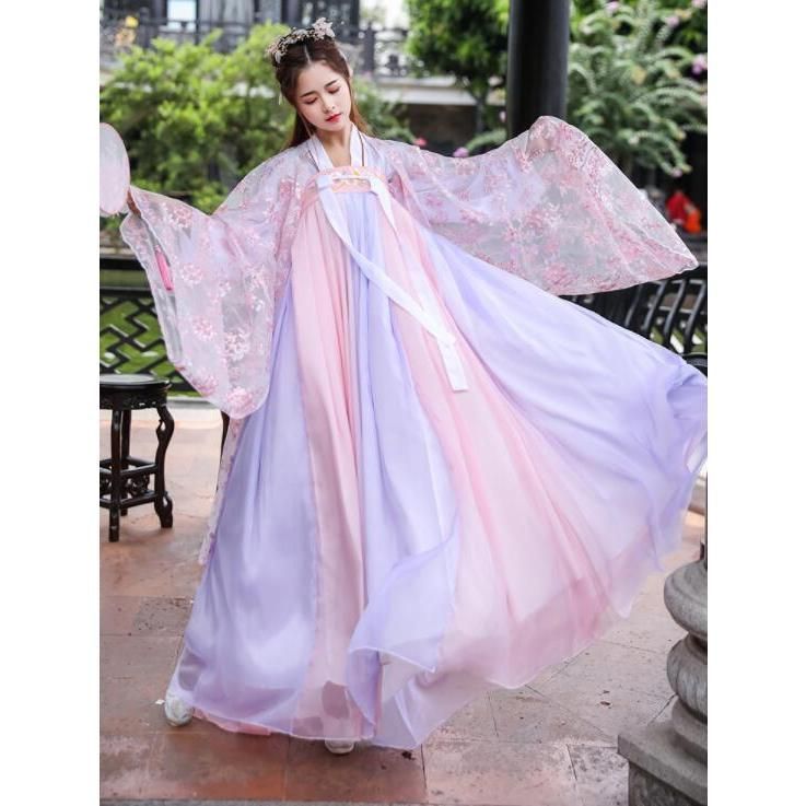 全品無料。 ♥ 可愛い漢服＆唐装 振袖チャイナ服 ピンク系 刺しゅう中華服 ロング 豪華チャイナドレス 華流コスプレ舞台衣装 華やか華服 中国風仮 セール実施中。