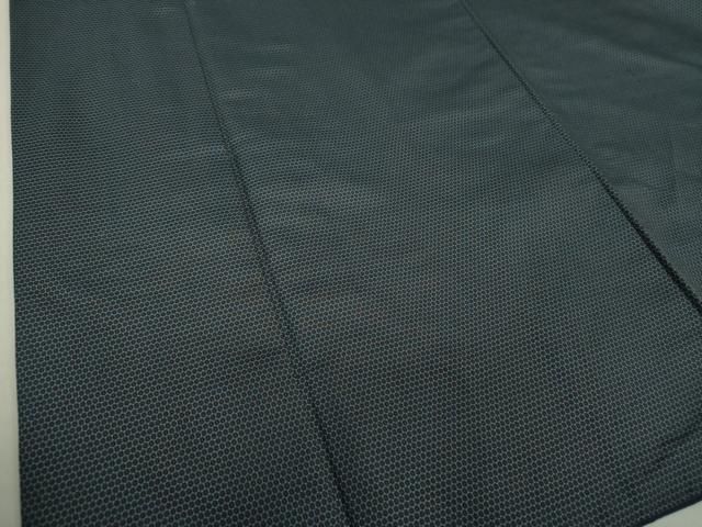 平和屋着物○男性 紬 アンサンブル 80亀甲 総詰め 正絹 逸品  