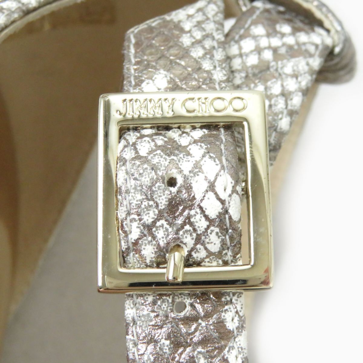未使用品☆JIMMY CHOO ジミーチュウ パイソン型押し ウェッジ