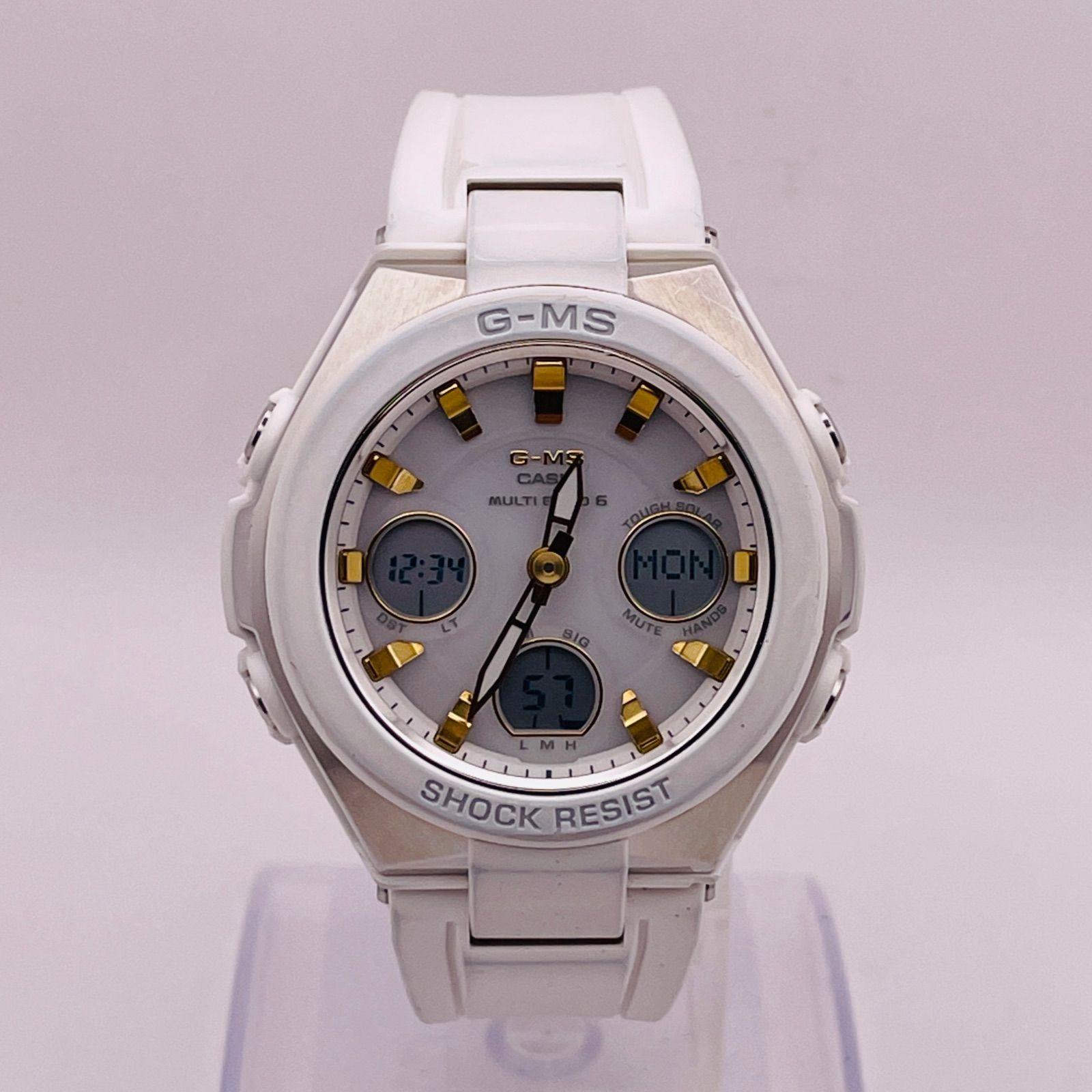 T666 正常稼動 CASIO カシオ 電波ソーラー Baby-G ベビージー G-MS ジーミズ MSG-W100-7A2JF メタルケース 人気 時計 レディース ユニセックス