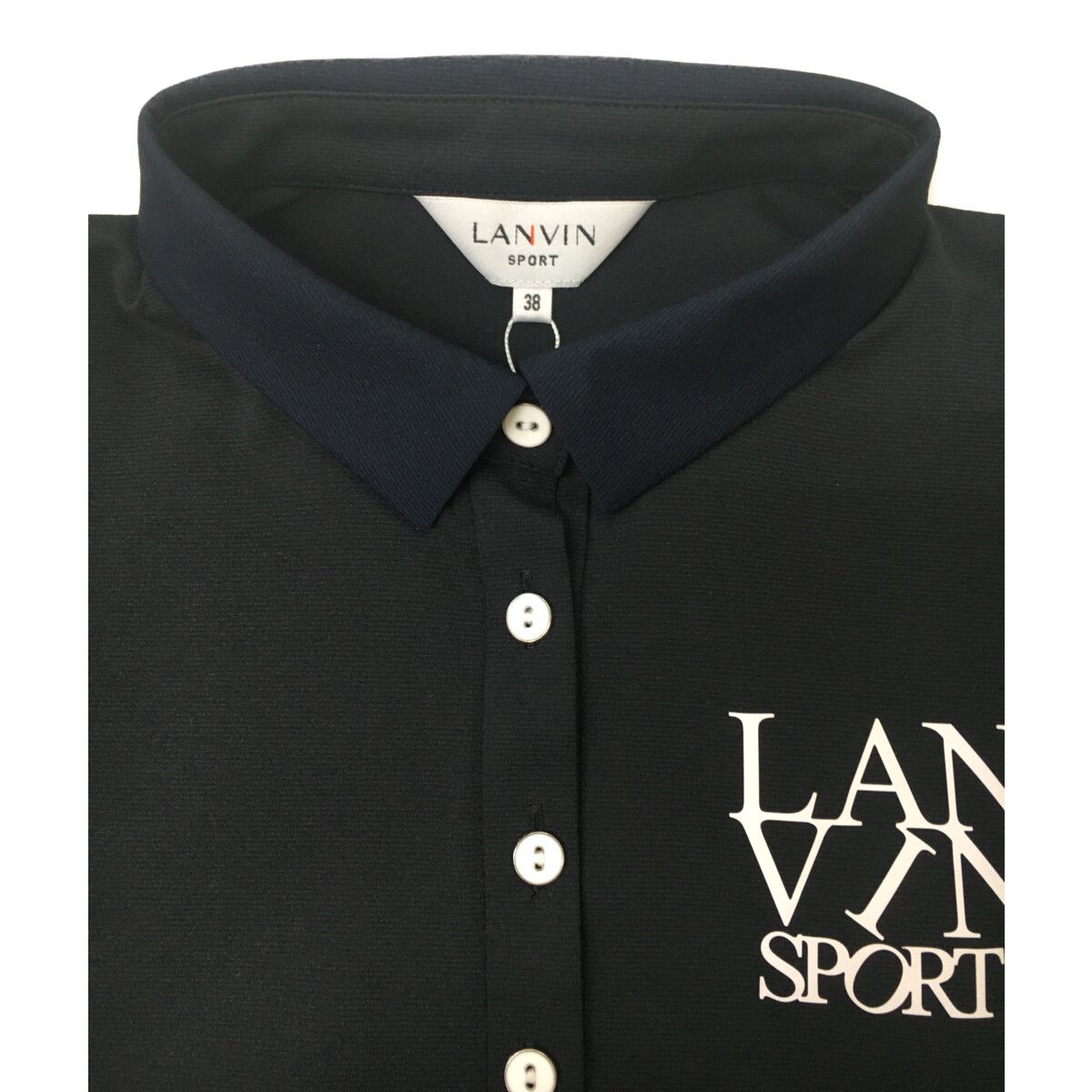 新品タグ付★LANVIN SPORT★ロゴ入り 半袖Tシャツ ゴルフベージュ38 新品タグ付☆LANVIN SPORT☆ロゴ入り 半袖Tシャツ ゴルフベージュ38