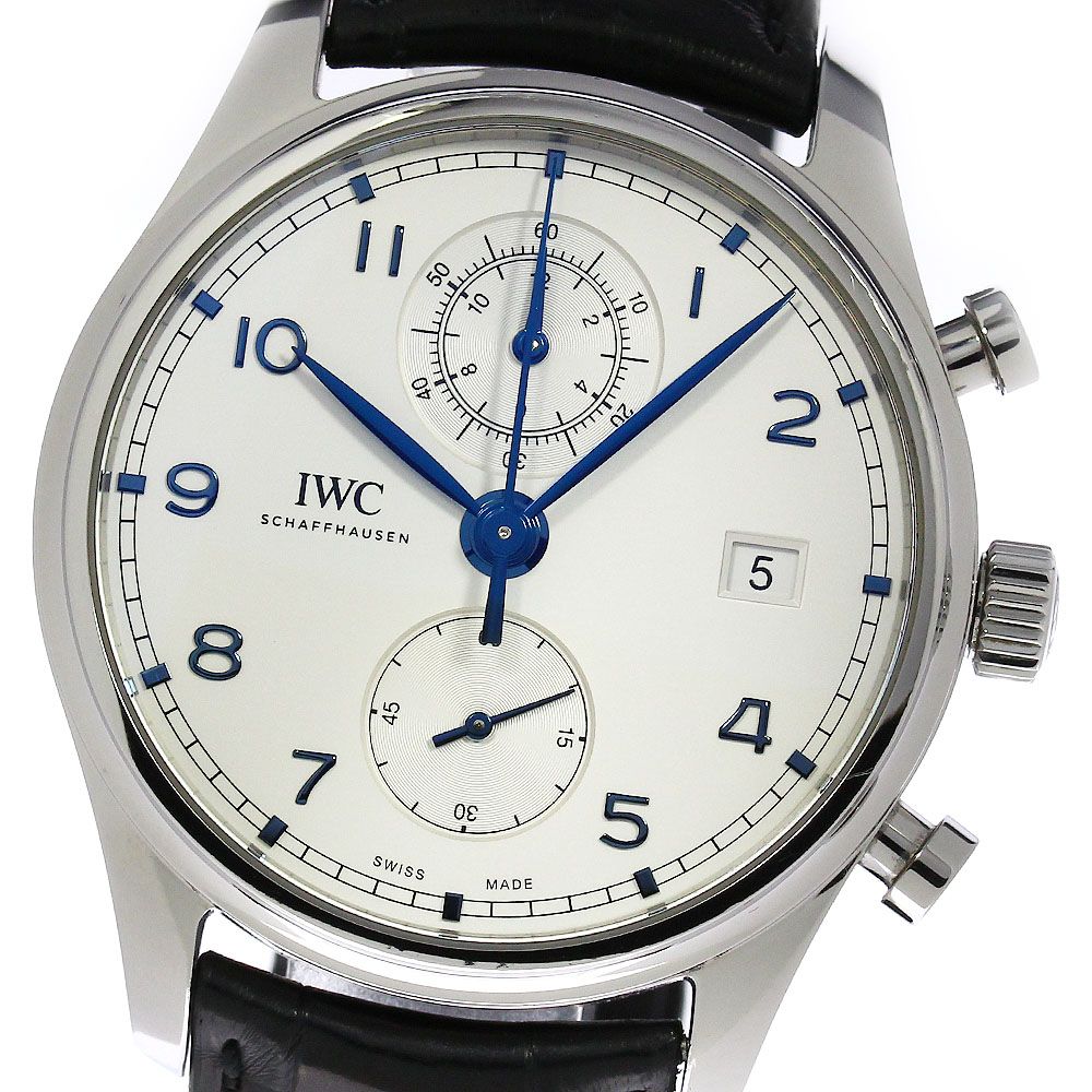 IWC IWC SCHAFFHAUSEN IW390404 ポルトギーゼ デイト スモールセコンド クロノグラフ 自動巻き メンズ 良品 保証書付き_756663