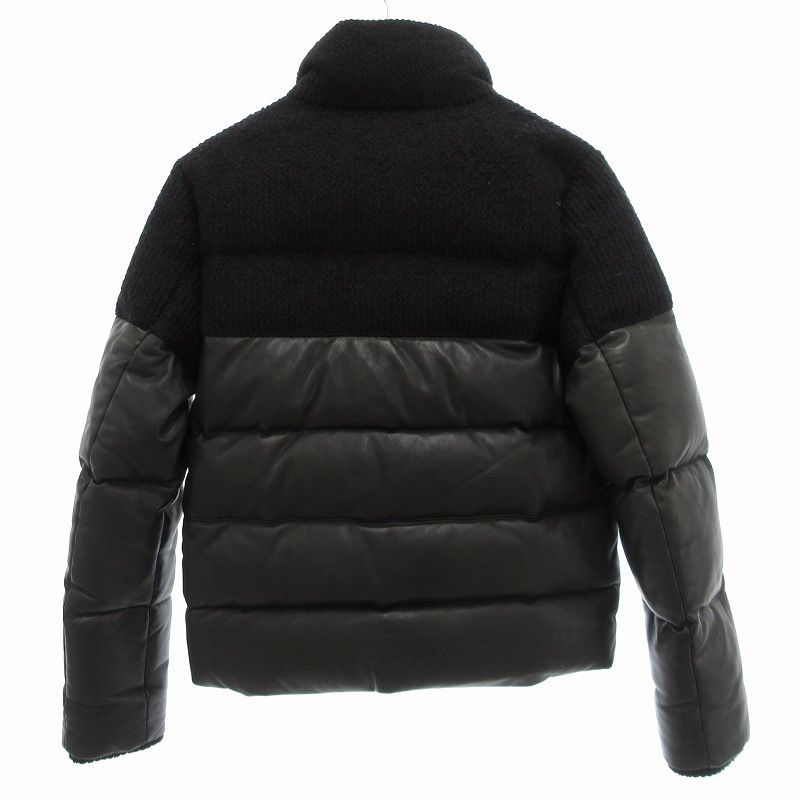 ルイス Lui's ダウンジャケット ラムレザー ニット切替 S