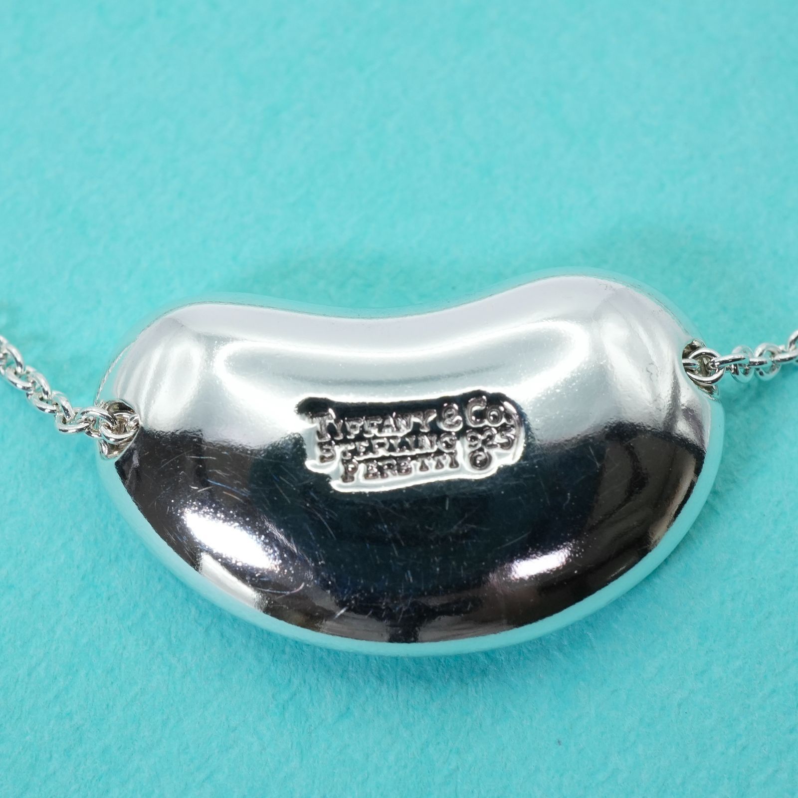 希少77cm ティファニー ビーン ロング ネックレス 調整可/25-173S