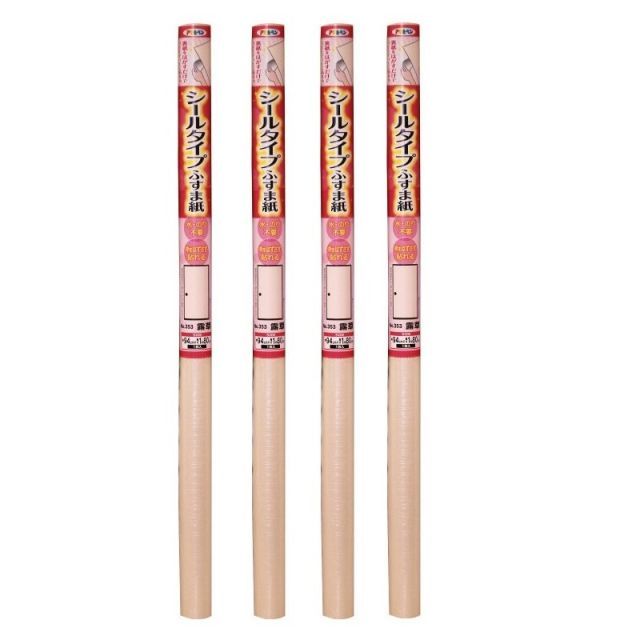 アサヒペン シールタイプふすま紙 ９４ＣＭＸ１８０ＣＭ ＮＯ．３５３ 露草 4本セット